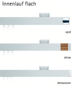 Innenlaufschiene Edelstahl / Interstil
